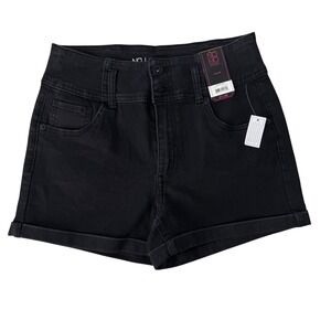 No Boundaries‎ High Rise Black Wash Denim Jean Shorts Size 11